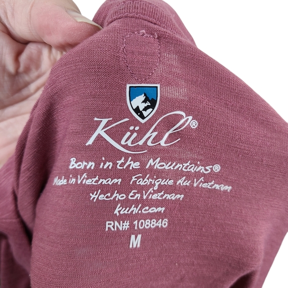 Kuhl long-sleeve v-neck mauve shirt women's size medium - Picture 11 of 15